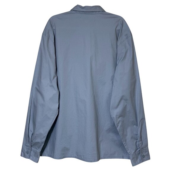 Old Navy Button Front Shirt Built-In-Flex Blue Salt Mens XL - Picture 2 of 8